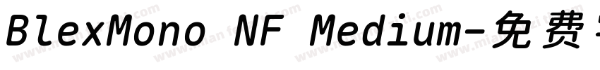 BlexMono NF Medium字体转换